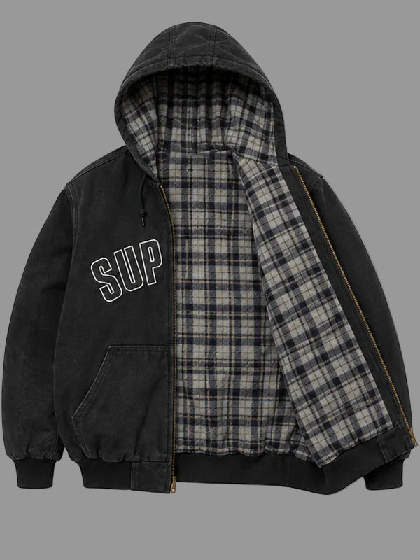 Supreme-Reflective-ARC-Hooded-Work-Zip-Up-Jacket-Black
