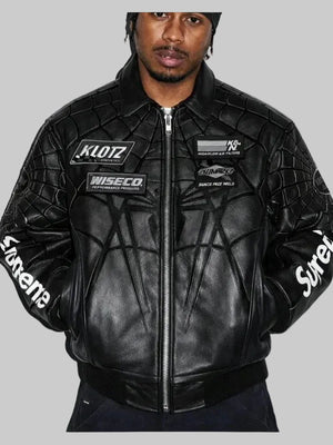 Supreme-Vanson-Black-Leathers-SpiderMan-Jacket