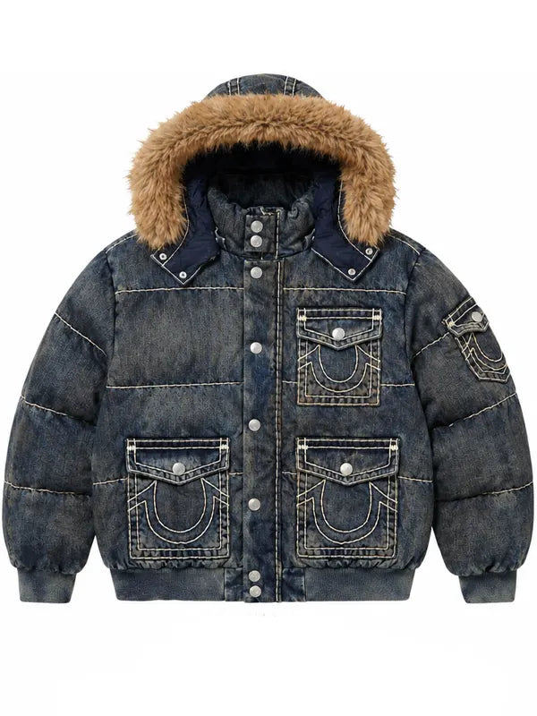 Supreme-x-True-Religion-Hooded-Puffer-Jacket-dirty-indigo