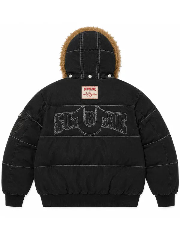 True-Religion-Supreme-Hooded-Black-Puffer-Jacket