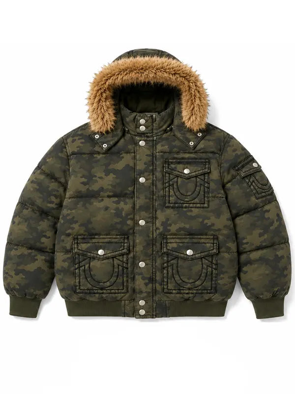 True-Religion-x-Supreme-Hooded-Puffer-Jacket-Olive-Camo