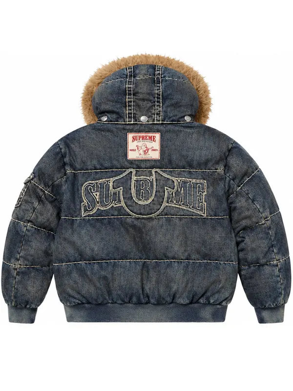 True-Religion-x-Supreme-Hooded-Puffer-Jacket-dirty-indigo