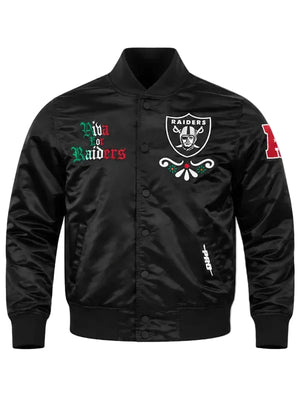 Viva-Los-Raiders-Bomber-Varsity-Jacket-Black
