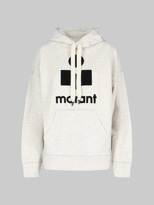 White-And-Black-Isabel-Marant-Logo-Hoodie