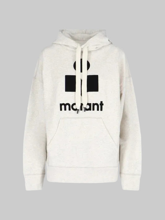 White-And-Black-Isabel-Marant-Logo-Hoodie