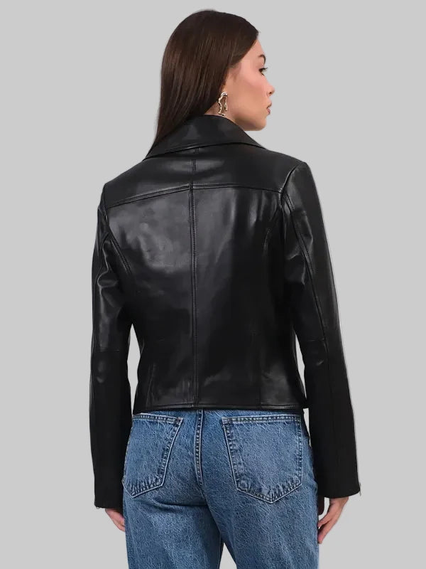 Women's Charlotte Black Leather Jacket