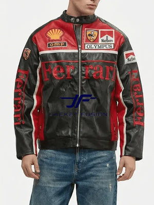 ferrari-vintage-leather-jacket-red-black