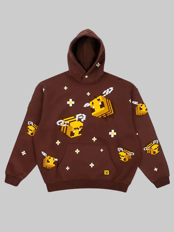 minecraft-bee-brown-hoodie