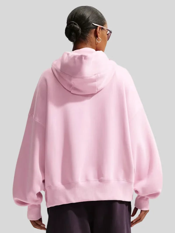 nike-phoenix-Fleece-over-oversized-hoodie-pink