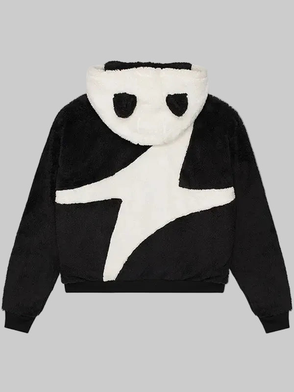 panda-Black-White-sherpa-jacket-with-hood